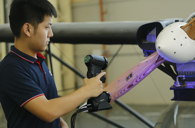 항공 우주 산업의 역 디자인을위한 무선 스캐닝 